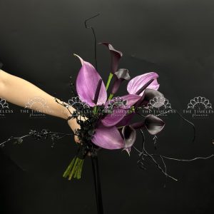 Bó hoa cưới Calla Lily và Hồng môn A439