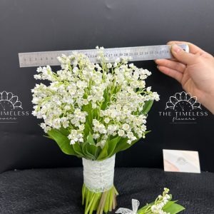 Bó hoa cưới 50 cành linh lan dáng Tròn A430