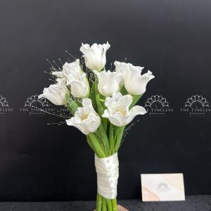 Hoa Cưới 9 Hoa Tulip Trắng A448