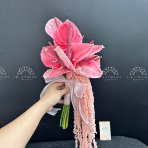 Hoa cưới Hồng Môn Hồng A438