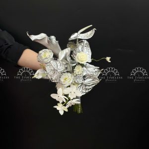 Bó hoa cưới Calla Lily và Hồng môn A447