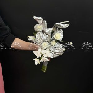 Bó hoa cưới Calla Lily và Hồng môn A447