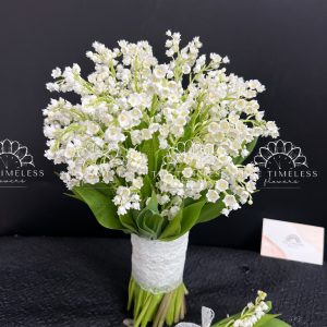 Bó hoa cưới 50 cành linh lan dáng Tròn A430