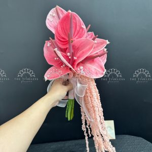 Hoa cưới Hồng Môn Hồng A438