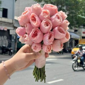 Hoa Cưới Hoa Hồng Juliet Hồng A443