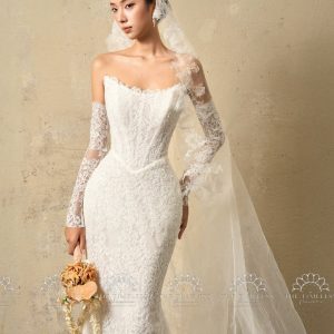 Hoa Cưới Dáng Tháng Đổ Dạ Lan Hương và Hồng Môn A449