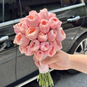 Hoa Cưới Hoa Hồng Juliet Hồng A443