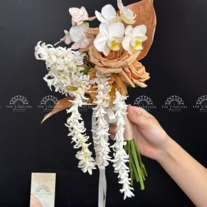 Hoa Cưới Dáng Tháng Đổ Dạ Lan Hương và Hồng Môn A449