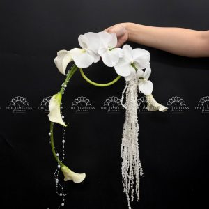 Hoa Cưới Dáng Vòng Dạ Calla lily và Lan Hồ Điệp A453