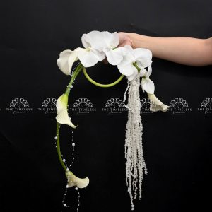 Hoa Cưới Dáng Vòng Dạ Calla lily và Lan Hồ Điệp A453