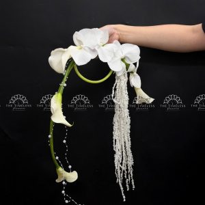 Hoa Cưới Dáng Vòng Dạ Calla lily và Lan Hồ Điệp A453