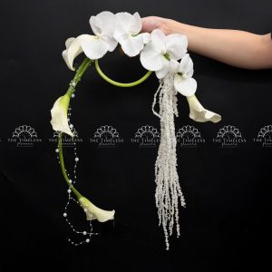 Hoa Cưới Dáng Vòng Dạ Calla lily và Lan Hồ Điệp A453