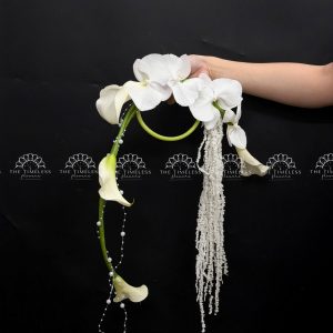 Hoa Cưới Dáng Vòng Dạ Calla lily và Lan Hồ Điệp A453