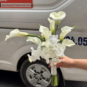 Hoa Cưới 9 Calla lily và Lan Hồ Điệp A457