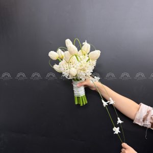 Hoa Cưới 10 Dạ Lan Hương Trắng mix 9 tulip A461