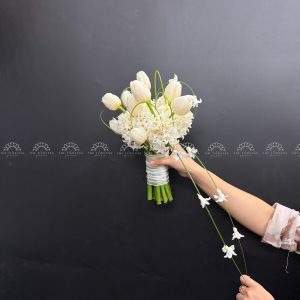 Hoa Cưới 10 Dạ Lan Hương Trắng mix 9 tulip A461