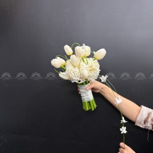 Hoa Cưới 10 Dạ Lan Hương Trắng mix 9 tulip A461
