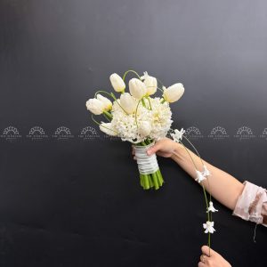 Hoa Cưới 10 Dạ Lan Hương Trắng mix 9 tulip A461