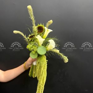 Hoa Cưới Calla lily tone xanh lá A476