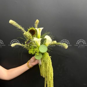 Hoa Cưới Calla lily tone xanh lá A476