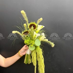 Hoa Cưới Calla lily tone xanh lá A476