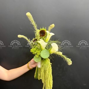 Hoa Cưới Calla lily tone xanh lá A476