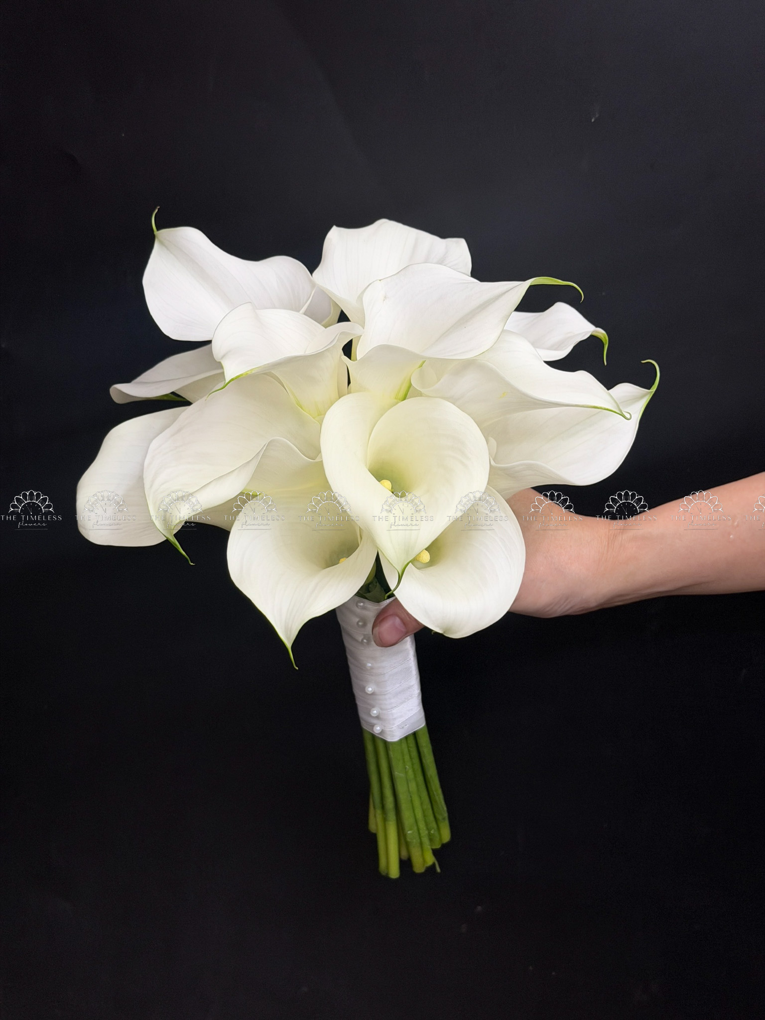 Hoa Cưới 15 Calla Lily Trắng - Hoa Rum Hà Lan A475