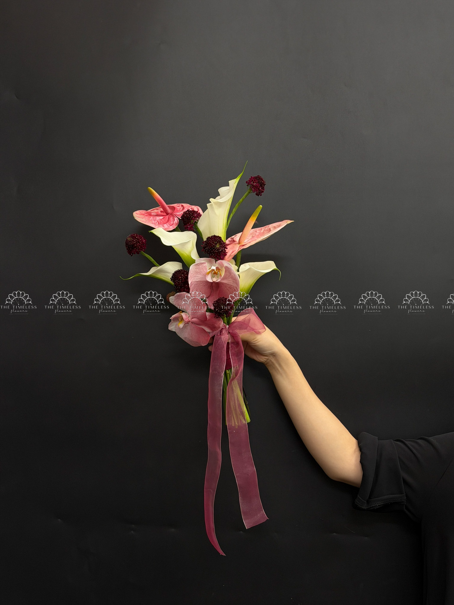 Hoa Cưới Calla lily và Lan Hồ Điệp A472