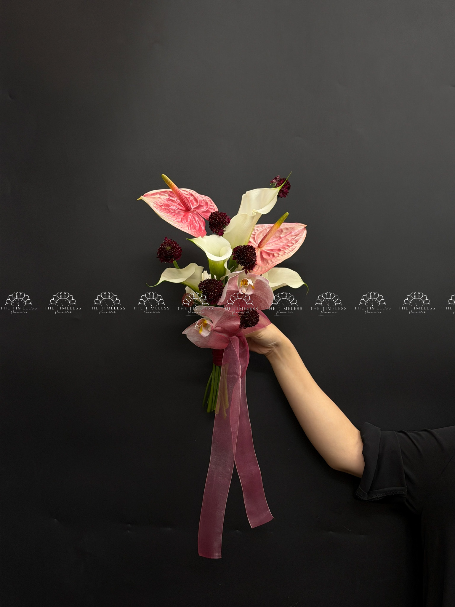 Hoa Cưới Calla lily và Lan Hồ Điệp A472