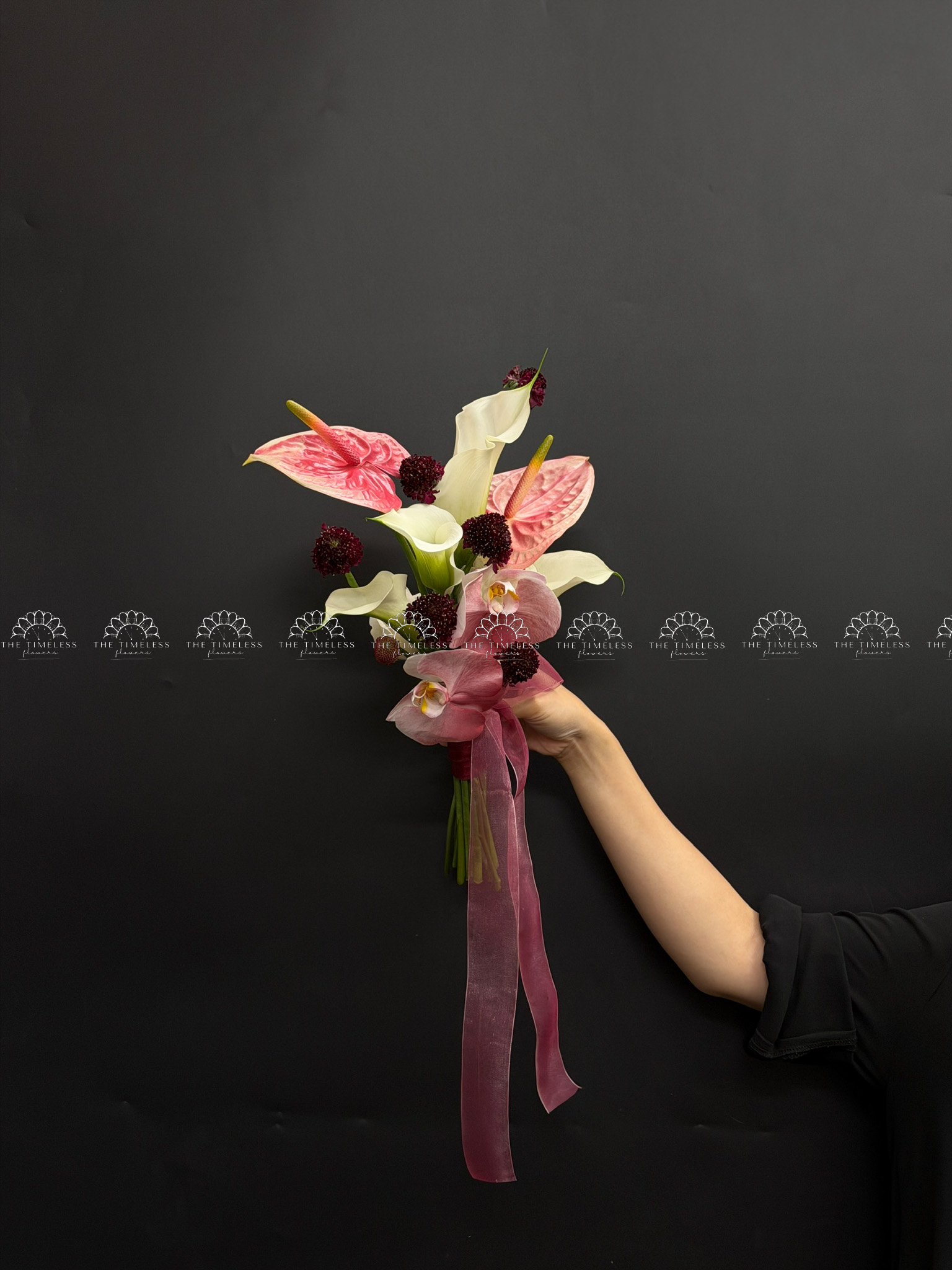 Hoa Cưới Calla lily và Lan Hồ Điệp A472