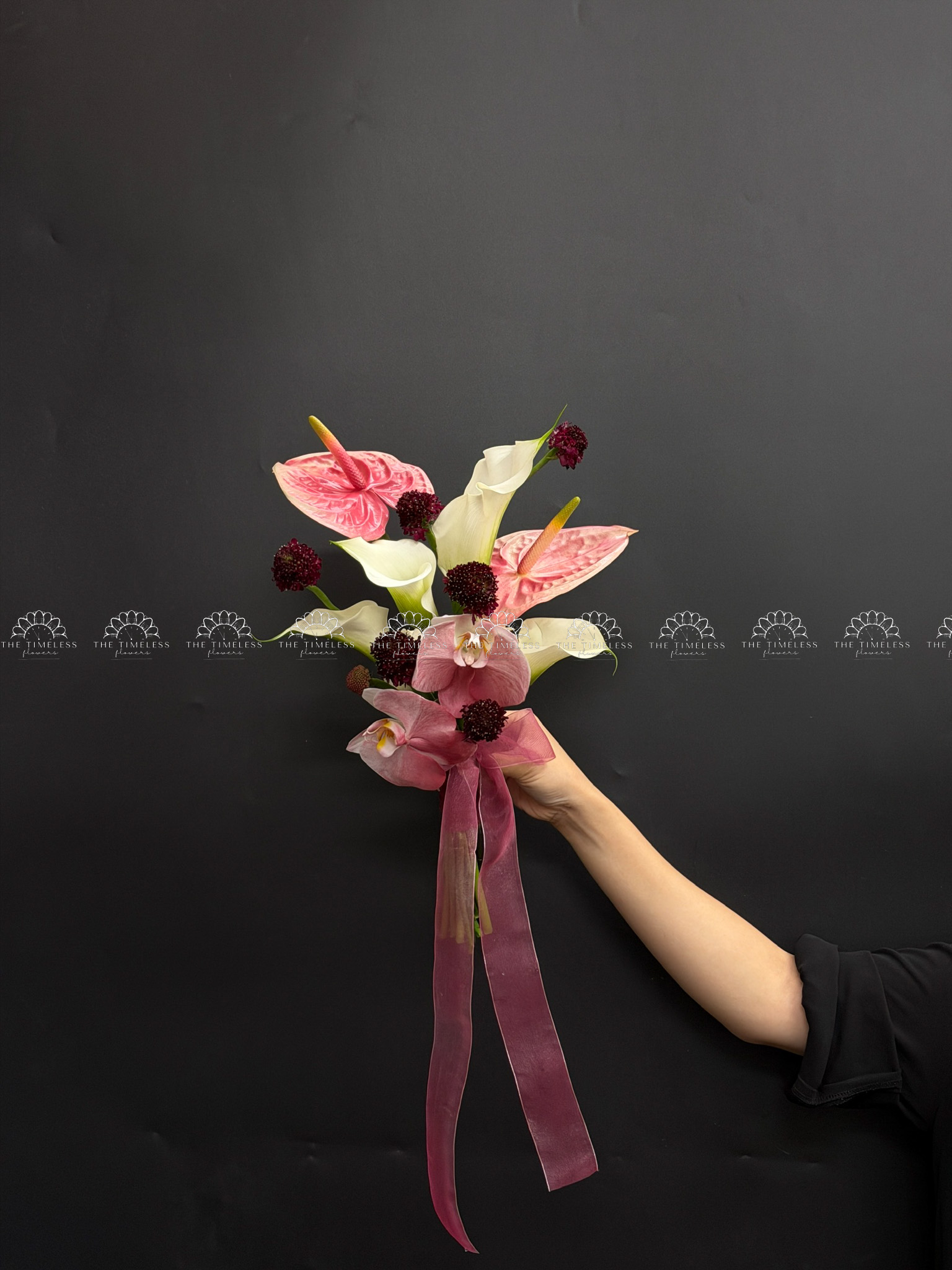 Hoa Cưới Calla lily và Lan Hồ Điệp A472
