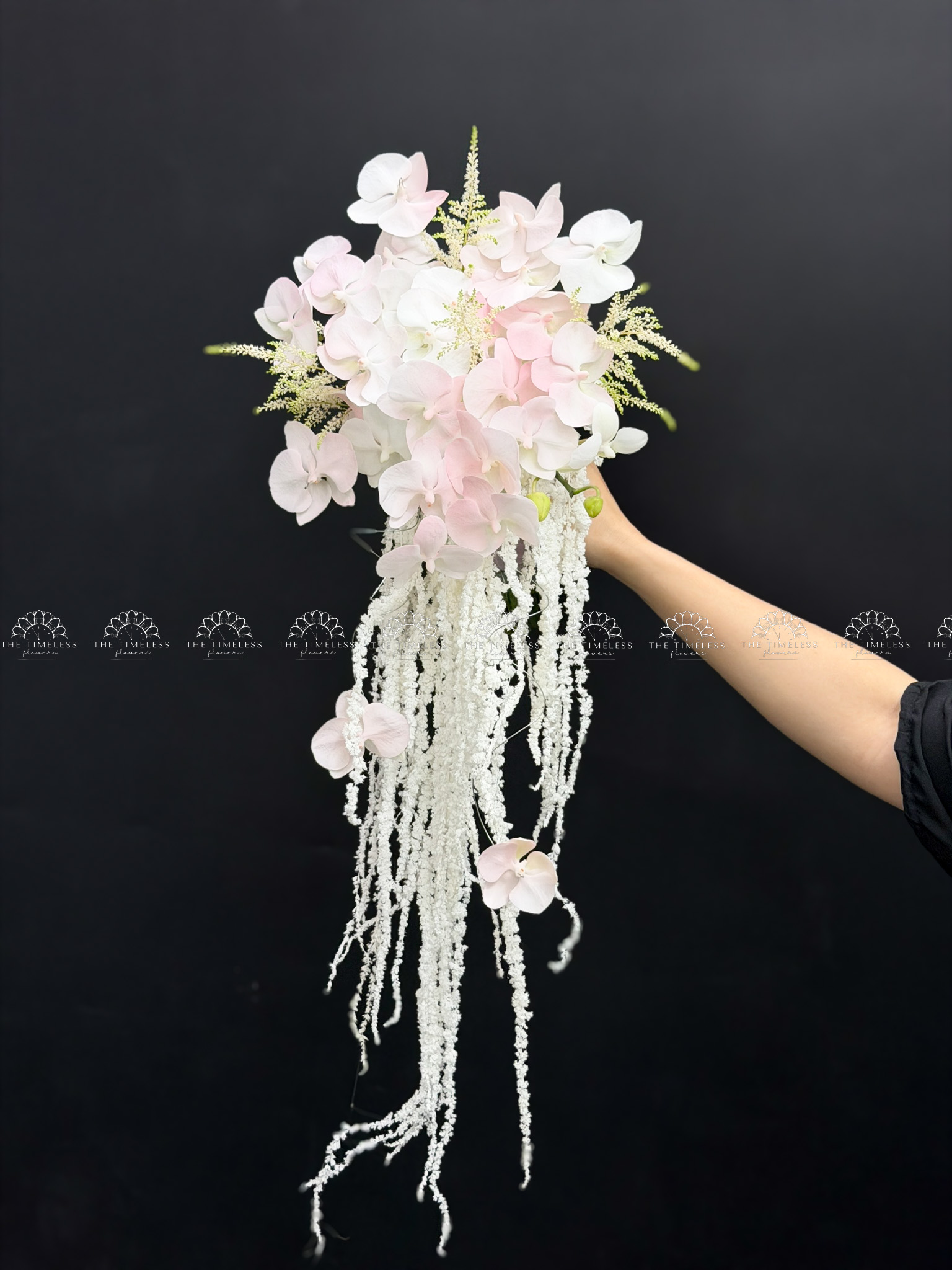 Hoa Cưới Thác hoa Lan Hồ Điệp mix Astilbe A470