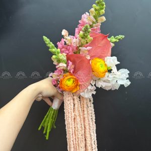 Hoa Cưới Mao Lương cam và hồng môn A469