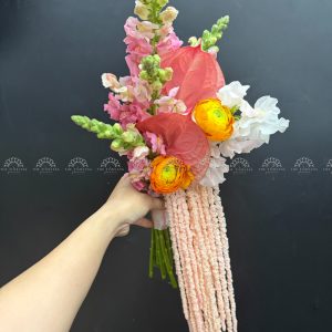 Hoa Cưới Mao Lương cam và hồng môn A469