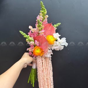 Hoa Cưới Mao Lương cam và hồng môn A469