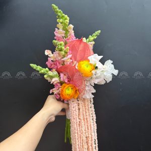 Hoa Cưới Mao Lương cam và hồng môn A469