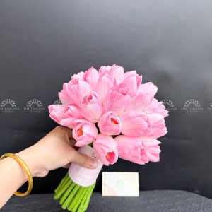 Hoa Cưới 25 Tulip Hồng A491