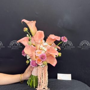 Hoa Cưới Calla Lily - Rum Hà Lan Nâu Cam A498