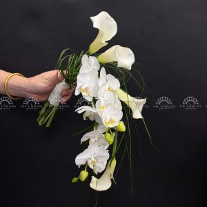 Hoa Cưới Calla Lily - Rum Hà Lan Trắng và Lan Hồ Điệp A496