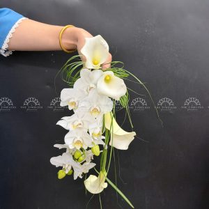 Hoa Cưới Calla Lily - Rum Hà Lan Trắng và Lan Hồ Điệp A496