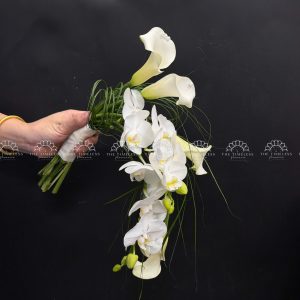Hoa Cưới Calla Lily - Rum Hà Lan Trắng và Lan Hồ Điệp A496