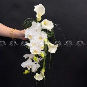 Hoa Cưới Calla Lily - Rum Hà Lan Trắng và Lan Hồ Điệp A496