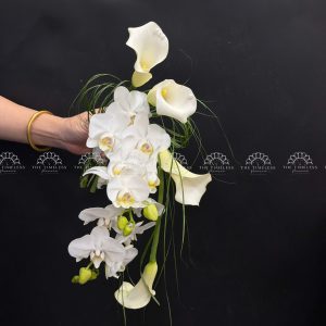 Hoa Cưới Calla Lily - Rum Hà Lan Trắng và Lan Hồ Điệp A496
