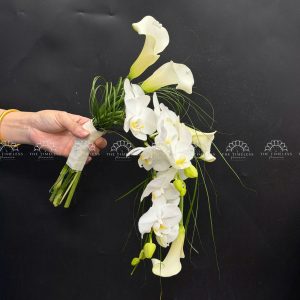 Hoa Cưới Calla Lily - Rum Hà Lan Trắng và Lan Hồ Điệp A496