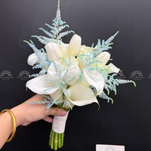 Hoa Cưới Calla Lily - tulip và Astilbe nhuộm xanh A516